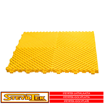 "Gulvfliser, racing yellow 40x40cm 4 stk